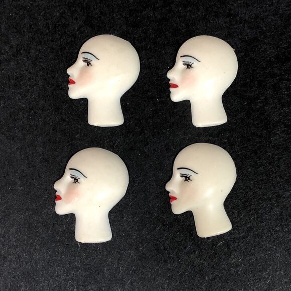 Woman's Profile Heads Craft Pieces Avant Garde Arts Crafts Jewelry Making - Picture 9 of 11